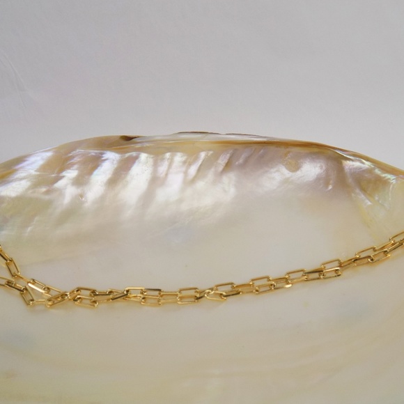 new with box! gold filled paperclip link chain necklace - Picture 6 of 6